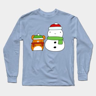 Hamster and Snowman Long Sleeve T-Shirt